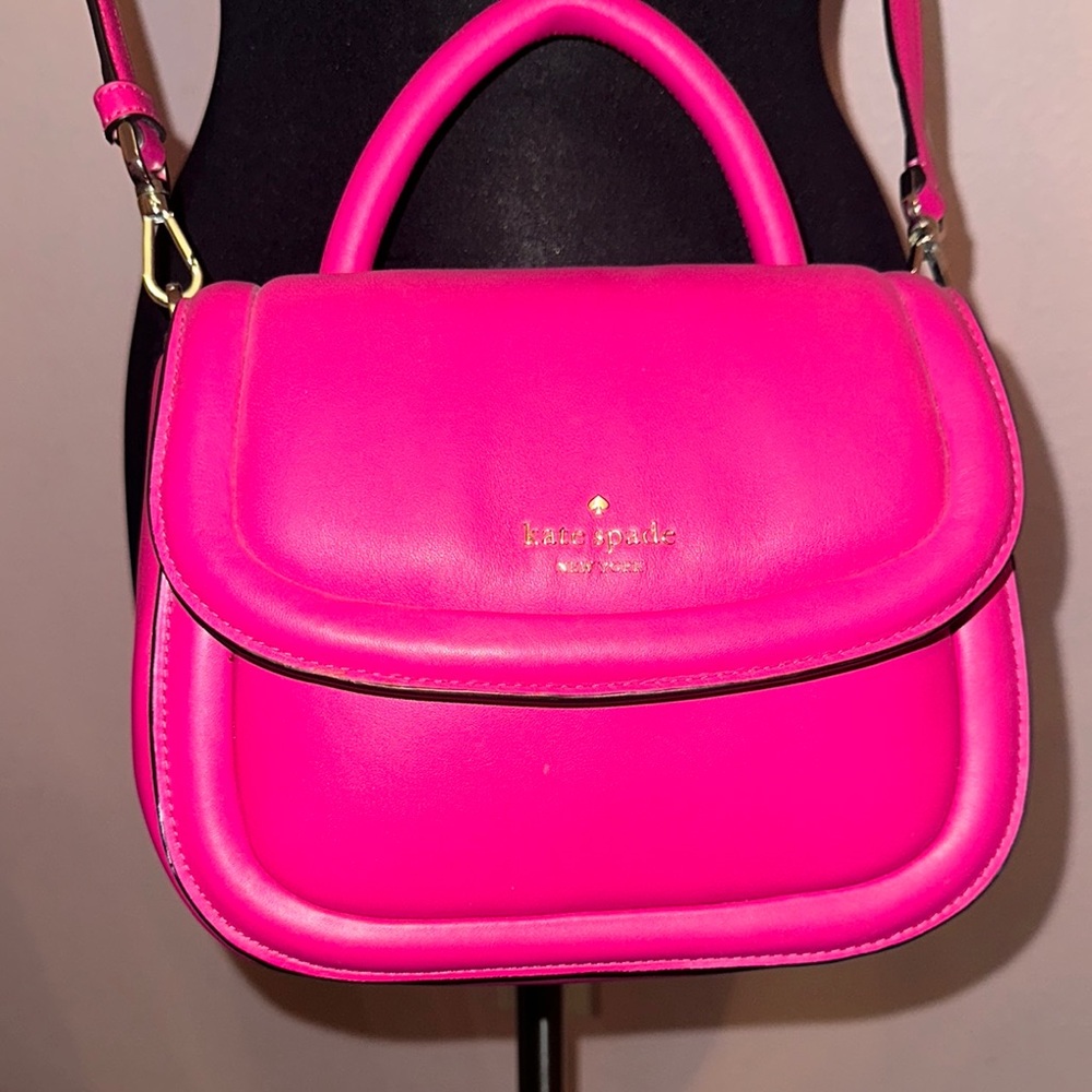 Kate Spade Pink Crossbody Bag with Gold-Tone Hardware